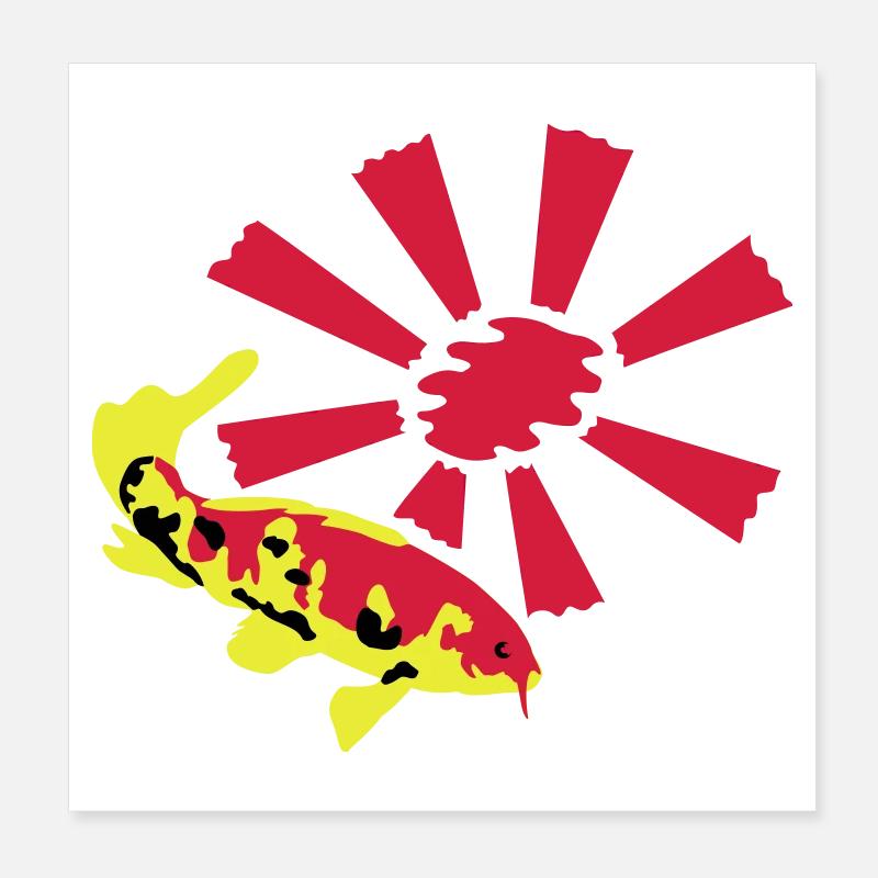 Carpa koi Poster 20x20 cm