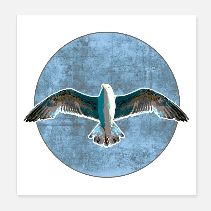 Mouette Poster 20 x 20 cm
