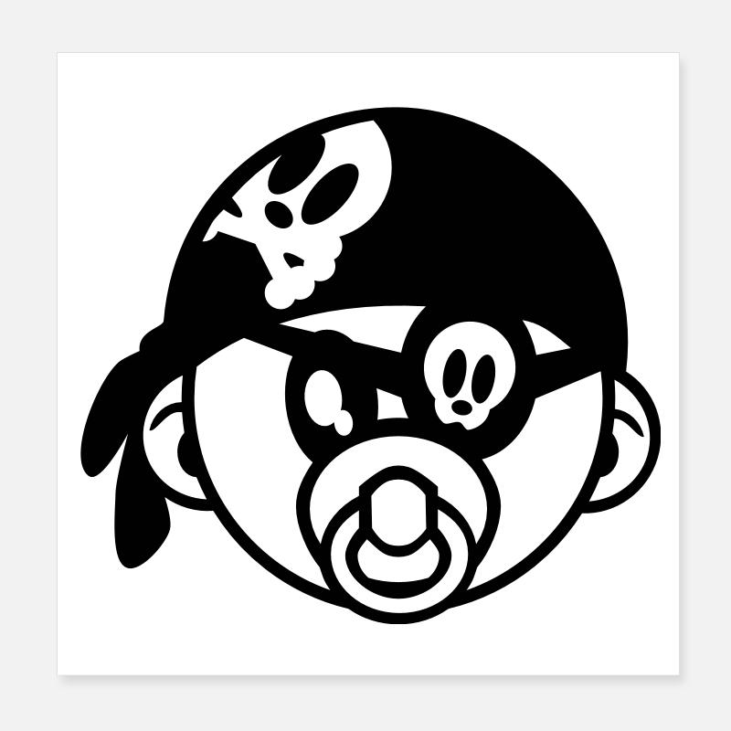 baby pirate Poster 8" x 8" (20x20 cm)