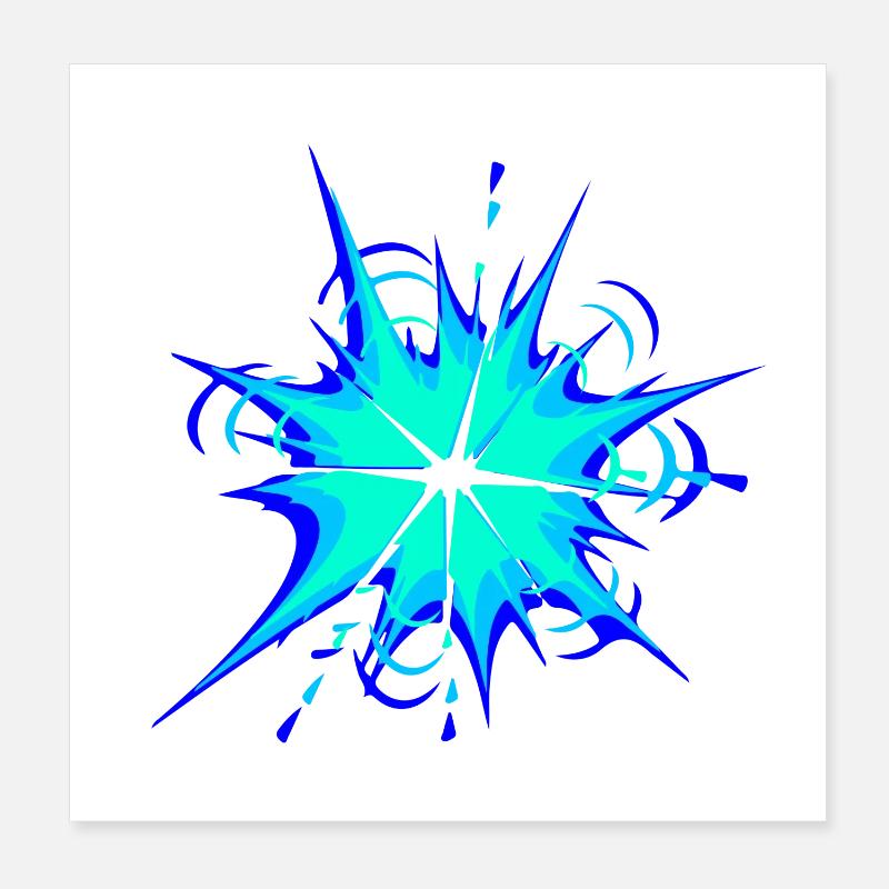 explosion étoile flamme splash couleur taches coloré Poster 20 x 20 cm