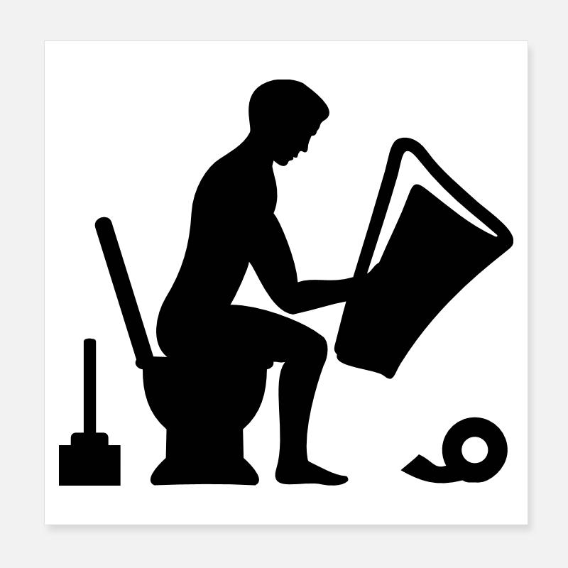 Toilettes - toilettes Poster 20 x 20 cm
