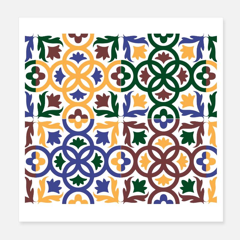 Tiles andalou 3 (masque de visage) Poster 20 x 20 cm