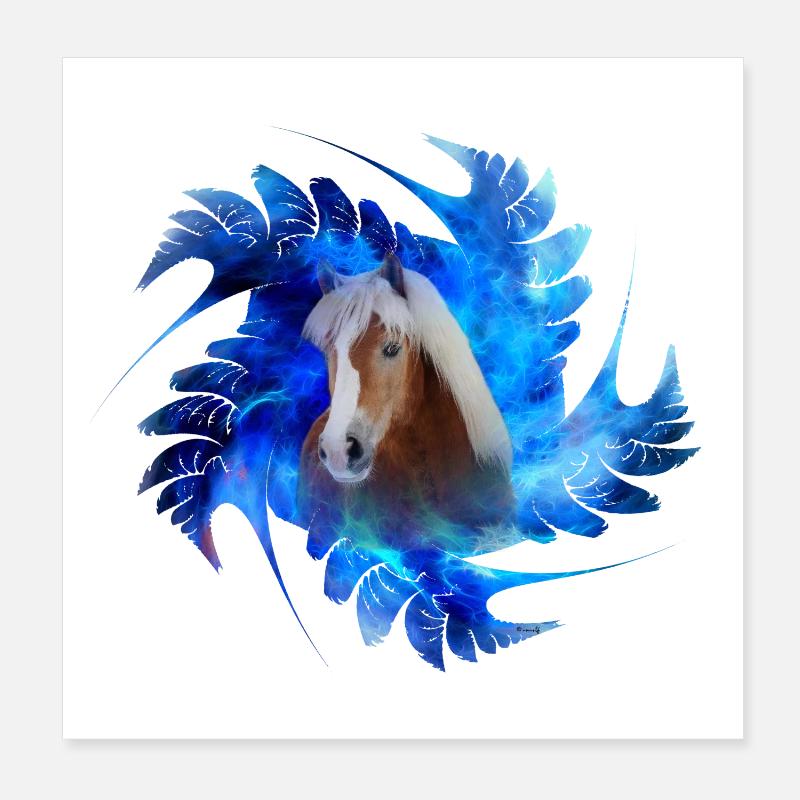 Haflinger Ibiza Poster 20 x 20 cm