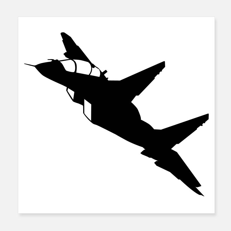 Flugzeug Poster 20x20 cm