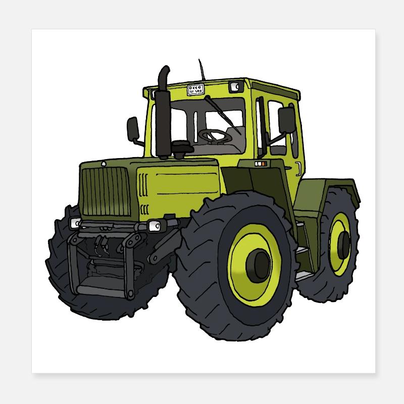 Trac 1600 - Poster 20x20 cm - Weiß
