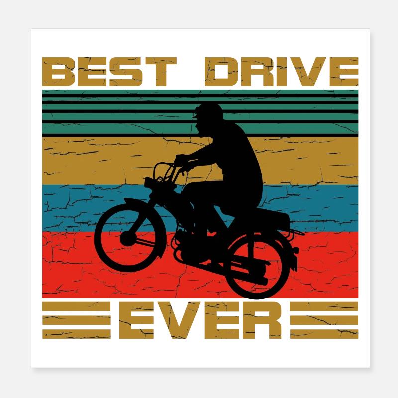 Zweitakter Retro Poster 20x20 cm