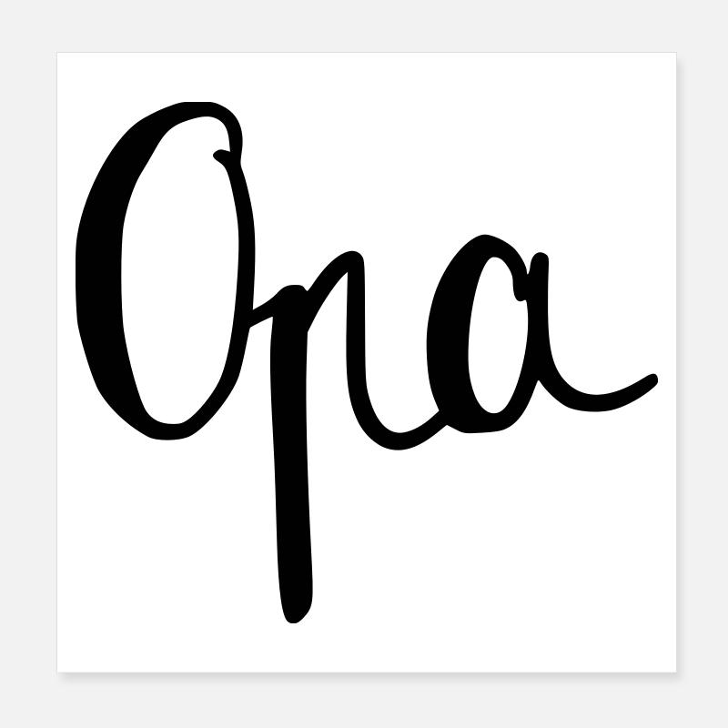 Opa Poster 20x20 cm