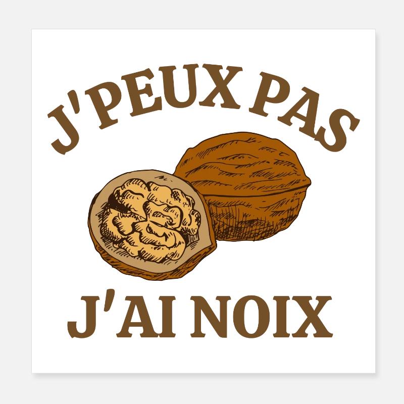 noix, ramasser des noix, saison des noix Poster 20 x 20 cm