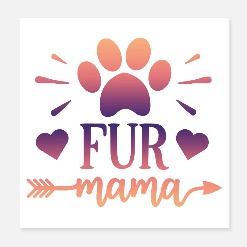 Pelz Mama Poster 20x20 cm