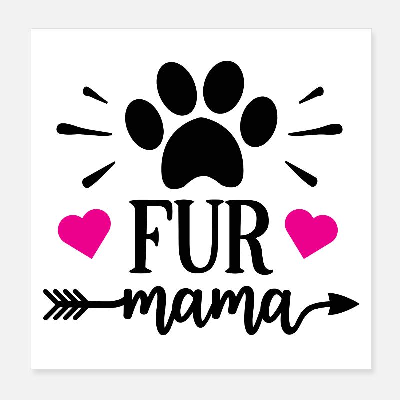 Pelz Mama Poster 20x20 cm