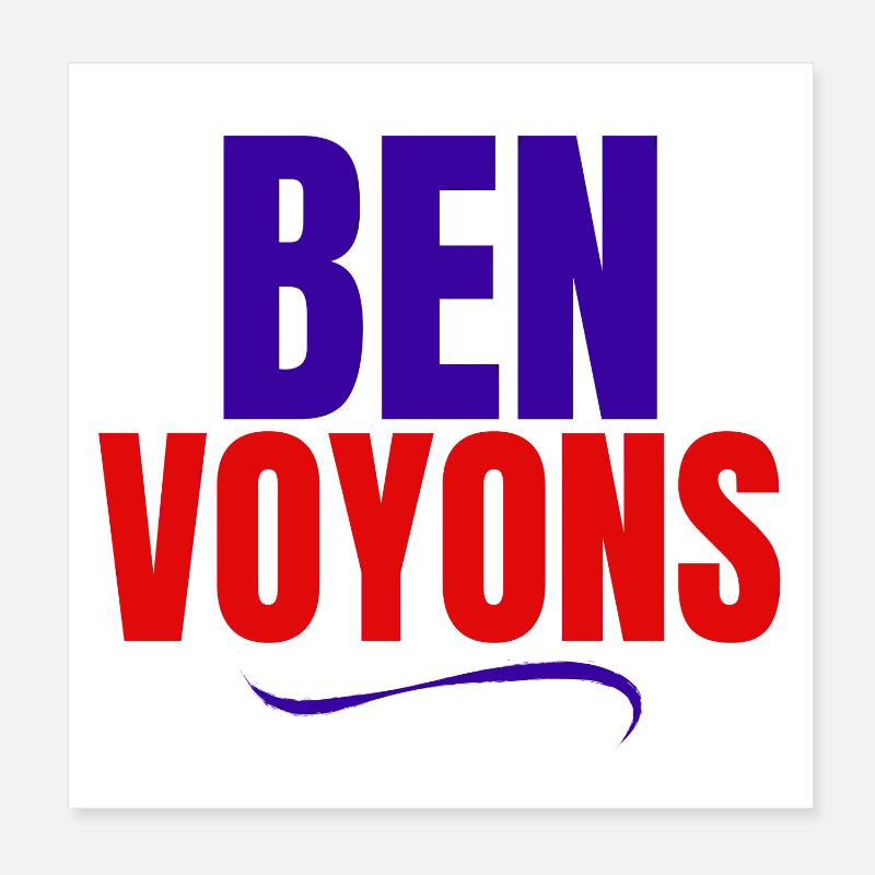 ben voyons, expression - Poster 20 x 20 cm - blanc