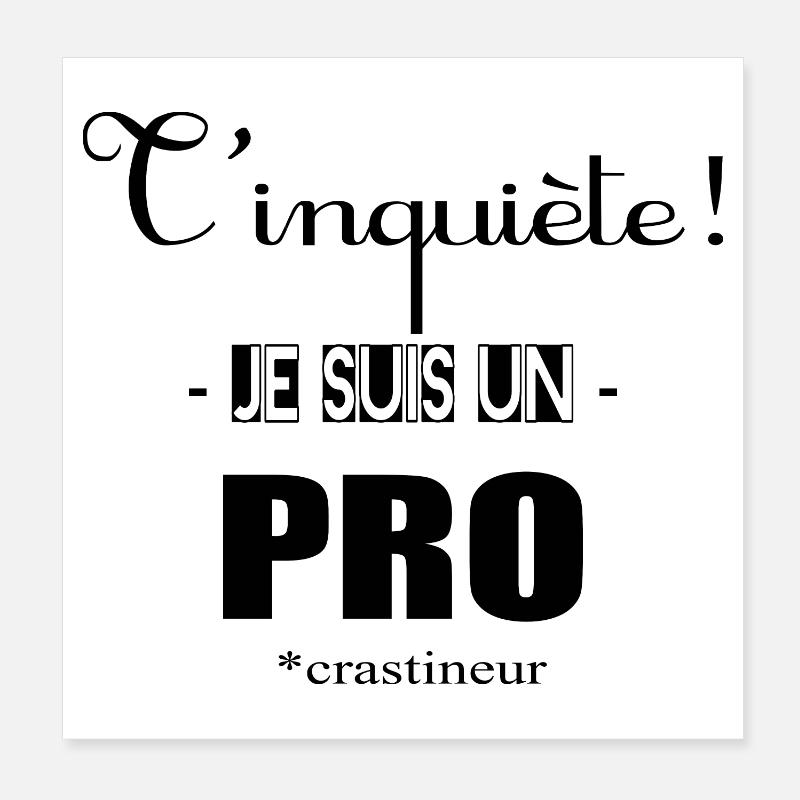 Procrastinateur Poster 20 x 20 cm