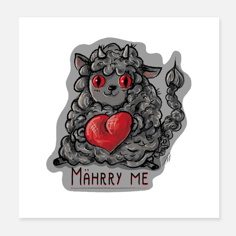 Mähhhrry moi Poster 20 x 20 cm