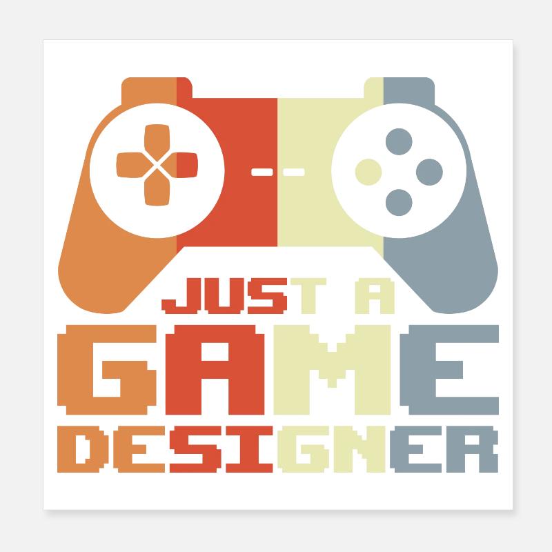 Video Game Designer Poster 8" x 8" (20x20 cm)