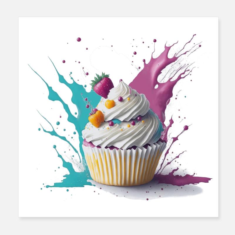 Cupcake sucré Poster 20 x 20 cm