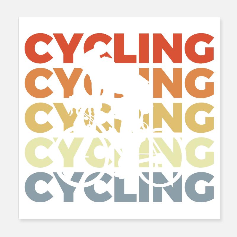 Cyclisme Poster 20 x 20 cm