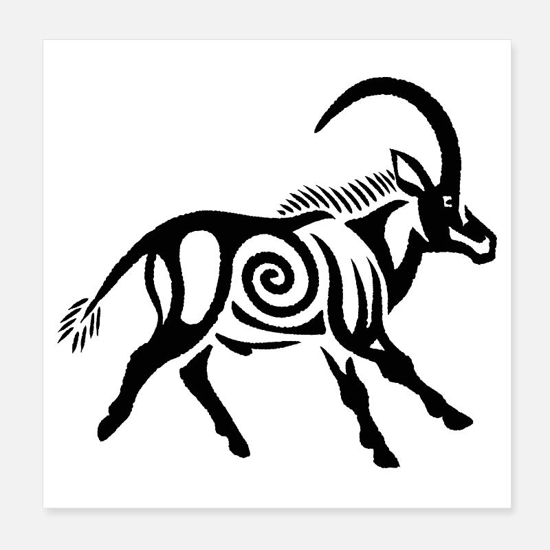 Zibeline - Poster 20 x 20 cm - blanc