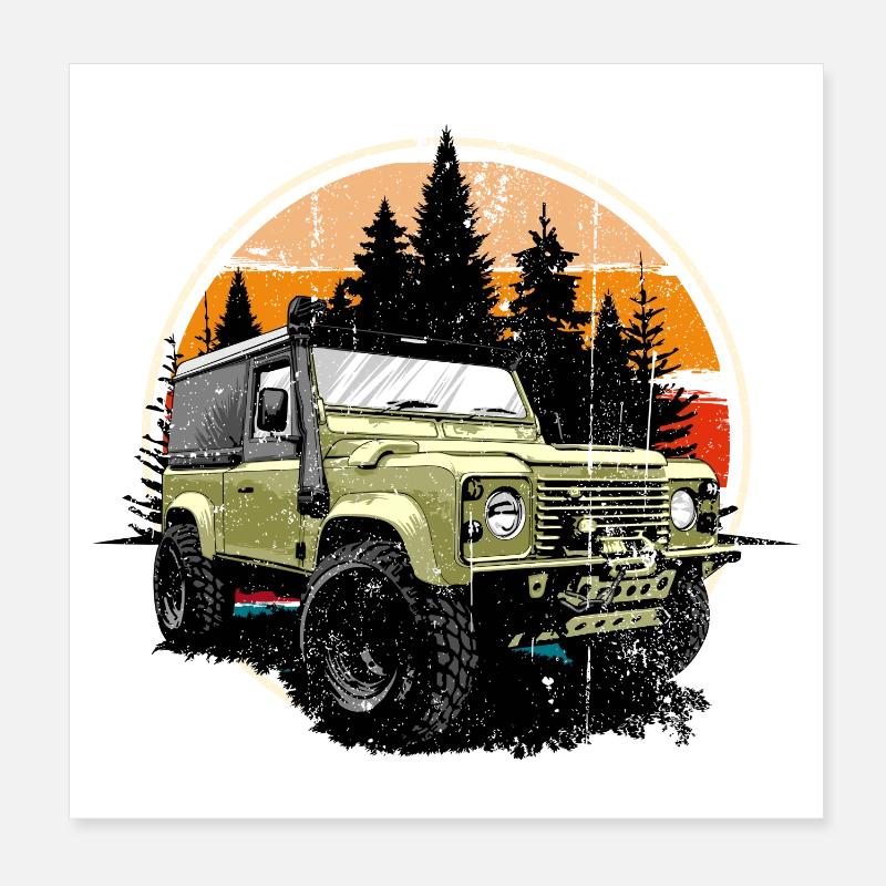 Waldweg-Verteidiger Poster 20x20 cm