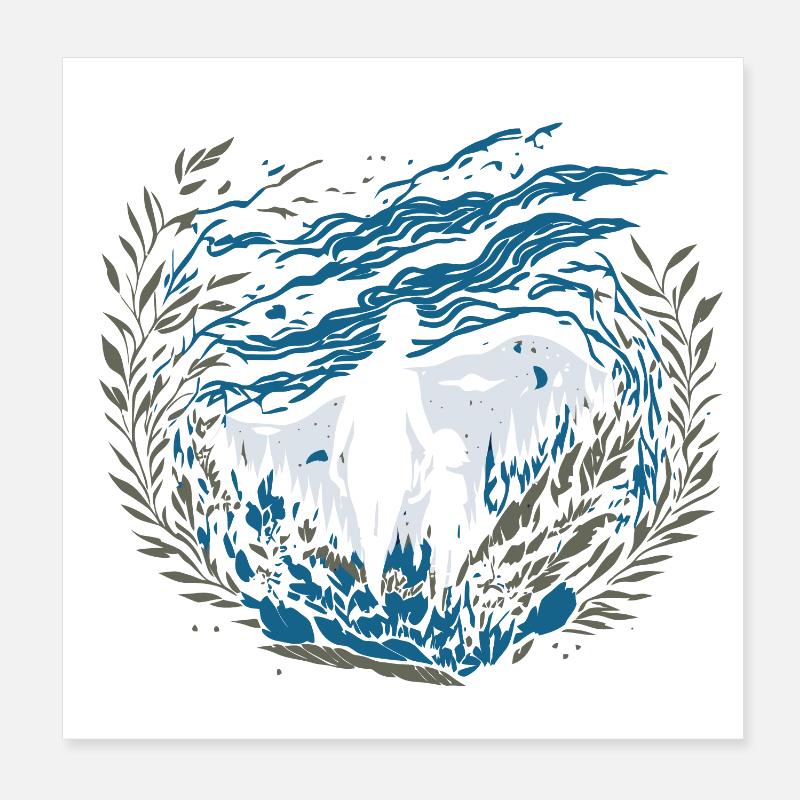 Murmures éthérés Poster 20 x 20 cm