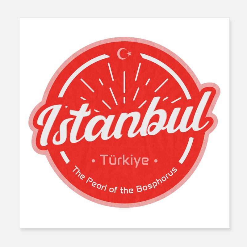Istanbul Poster 20 x 20 cm