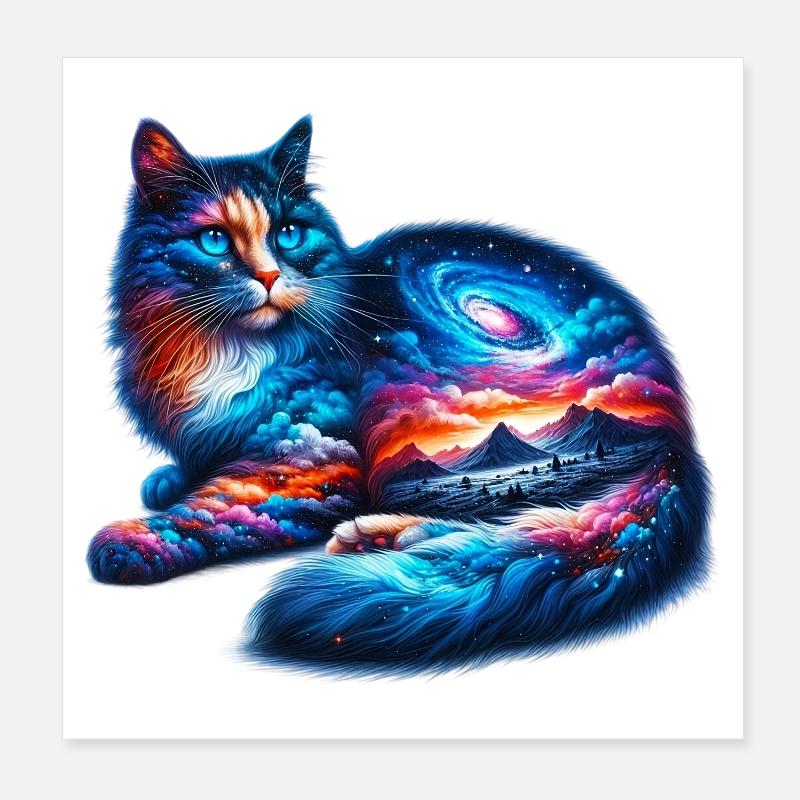 Chat Poster 20 x 20 cm