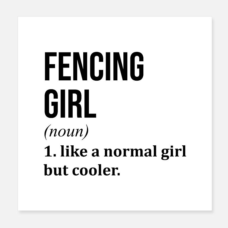Fencing Poster 8" x 8" (20x20 cm)