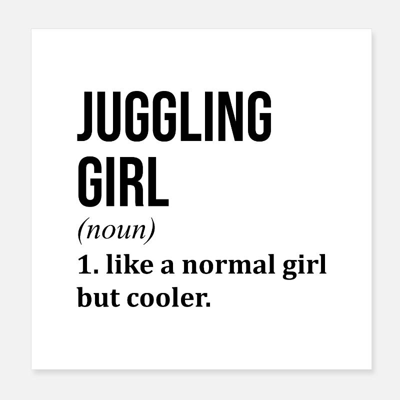 Jonglage Poster 20x20 cm