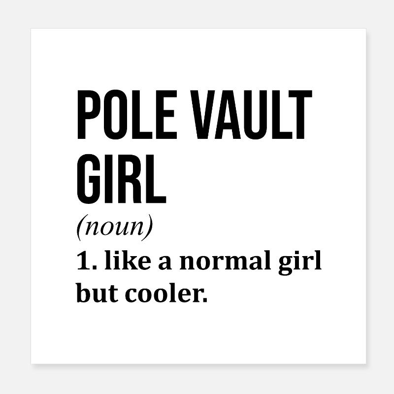 Saut à la perche Poster 20 x 20 cm