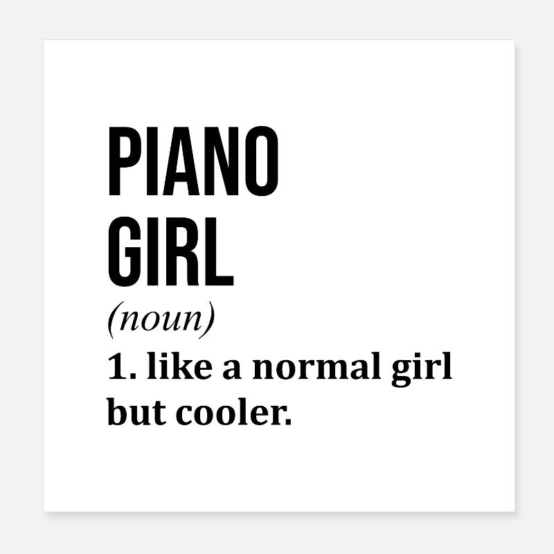 Piano Poster 8" x 8" (20x20 cm)