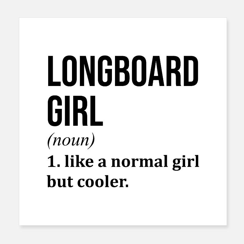 Longboard Poster 20x20 cm