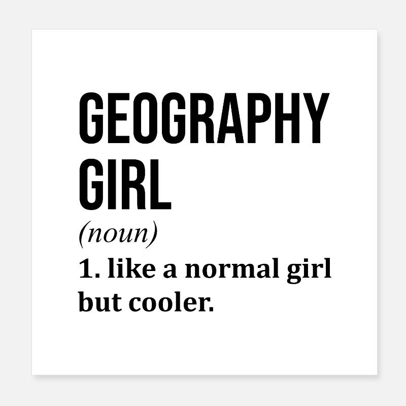 géographie Poster 20 x 20 cm