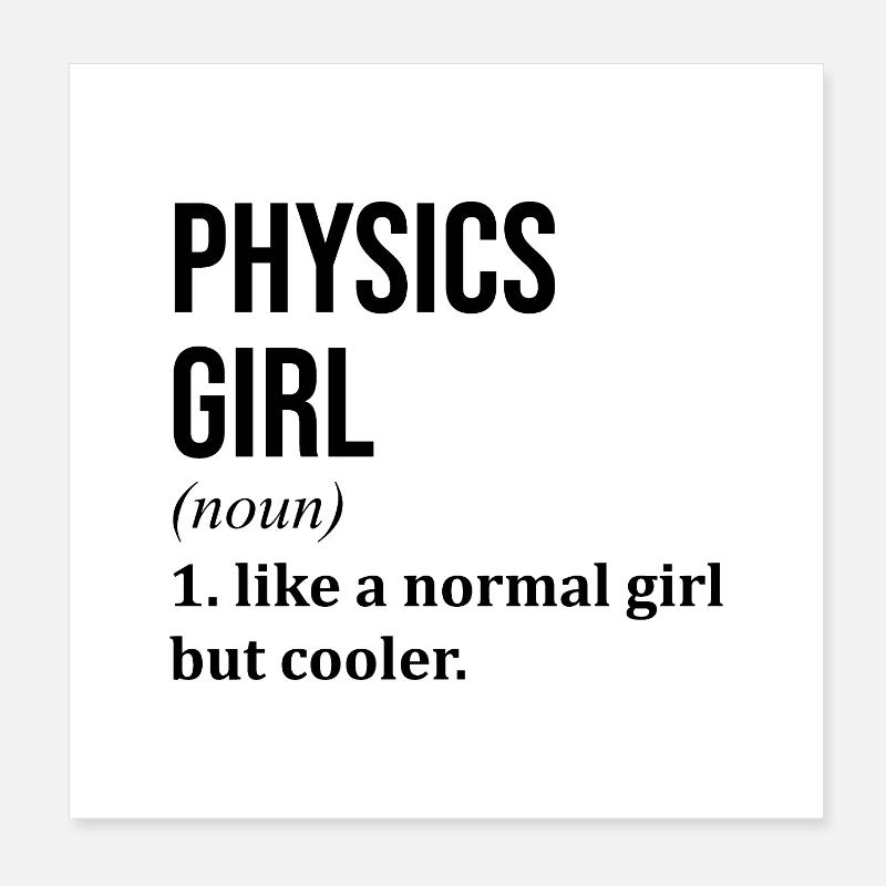 Physics Poster 8" x 8" (20x20 cm)