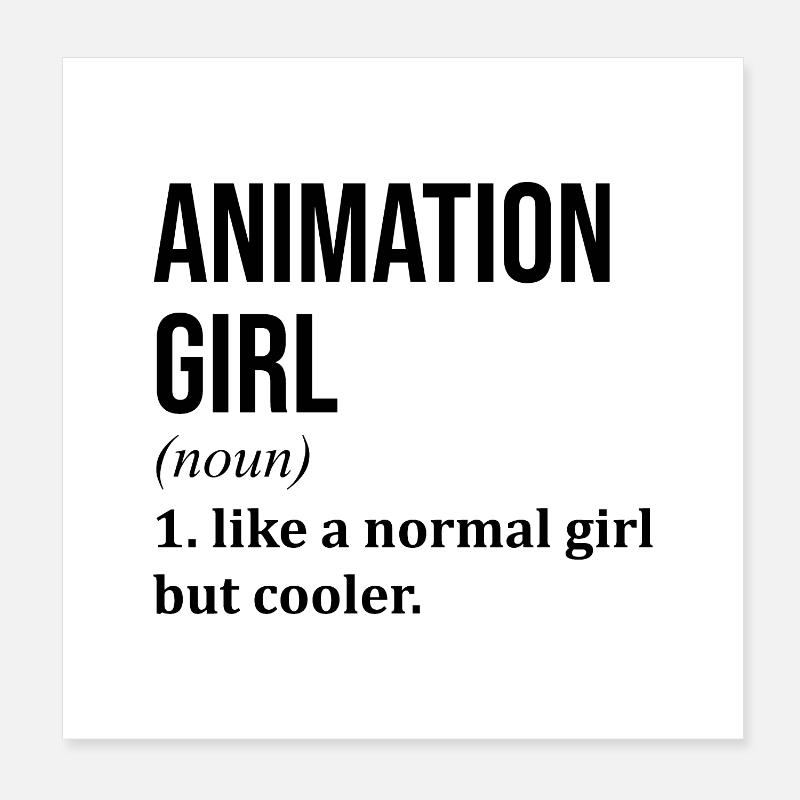 Animation Poster 8" x 8" (20x20 cm)