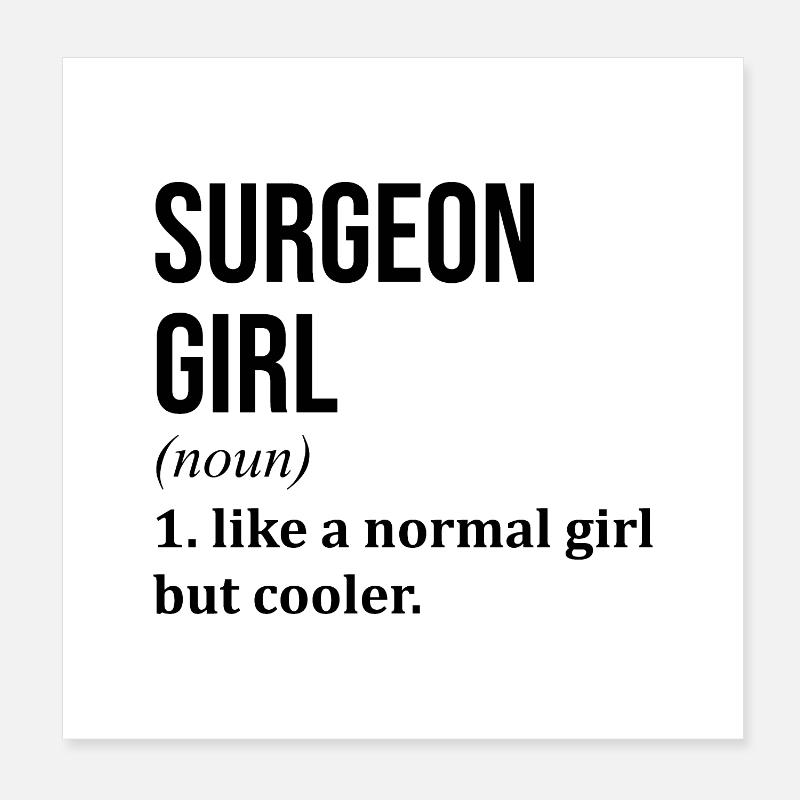 Surgeon Poster 8" x 8" (20x20 cm)