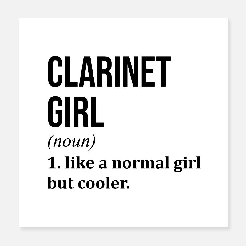 clarinette Poster 20 x 20 cm