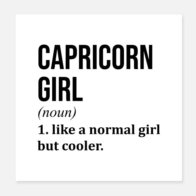 Capricorne Poster 20 x 20 cm