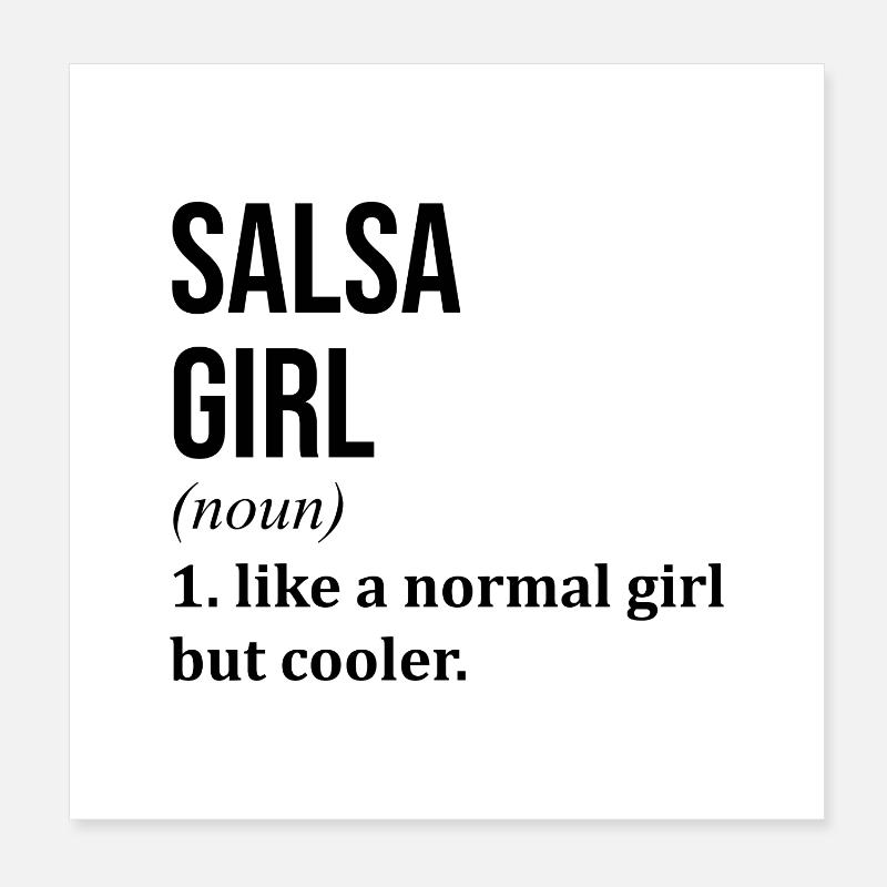 Salsa Poster 8" x 8" (20x20 cm)