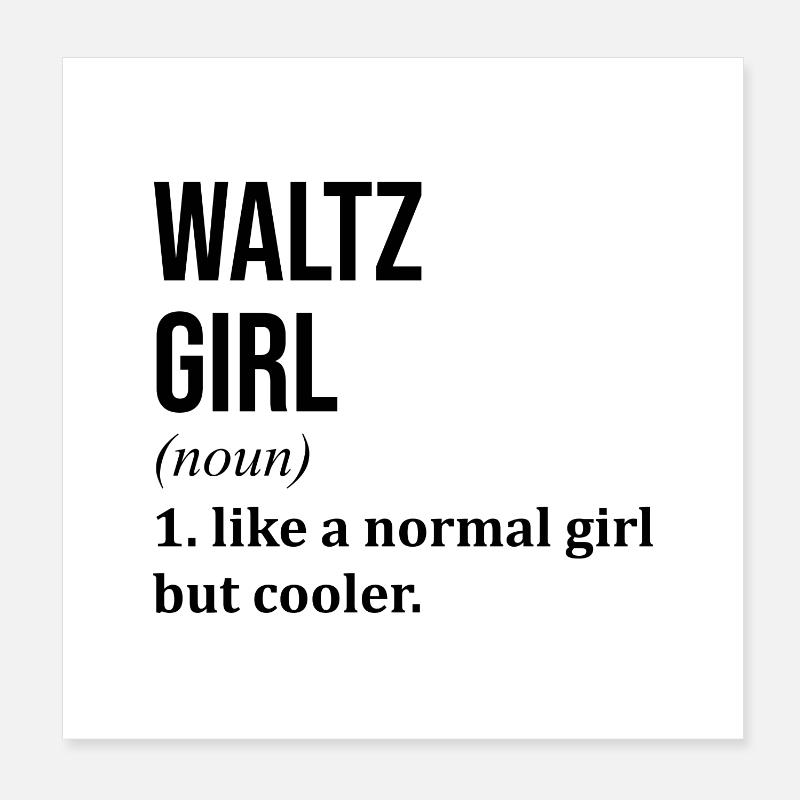 Walzer Poster 20x20 cm