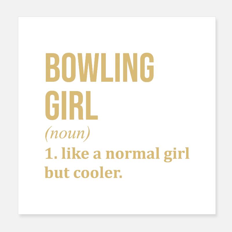bowling Poster 20 x 20 cm