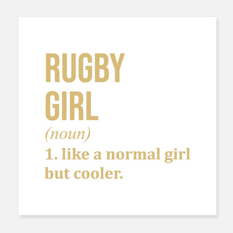 rugby Poster 20 x 20 cm