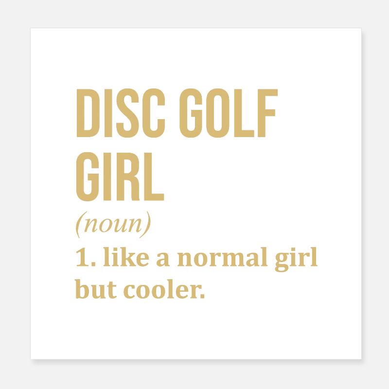 Disc Golf Poster 8" x 8" (20x20 cm)