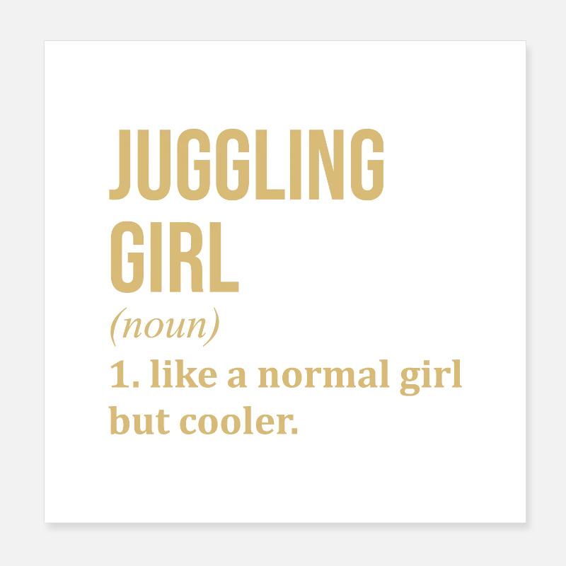 Jonglage Poster 20x20 cm
