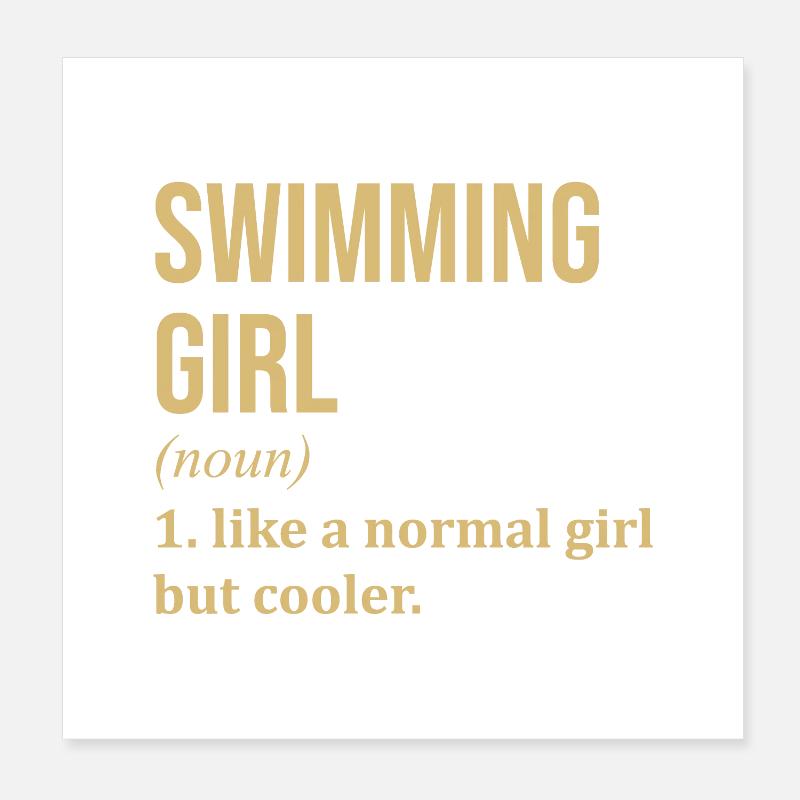 natation Poster 20 x 20 cm