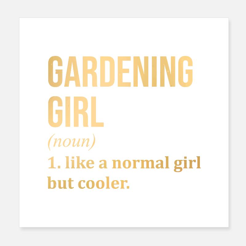 Gartenarbeit Poster 20x20 cm