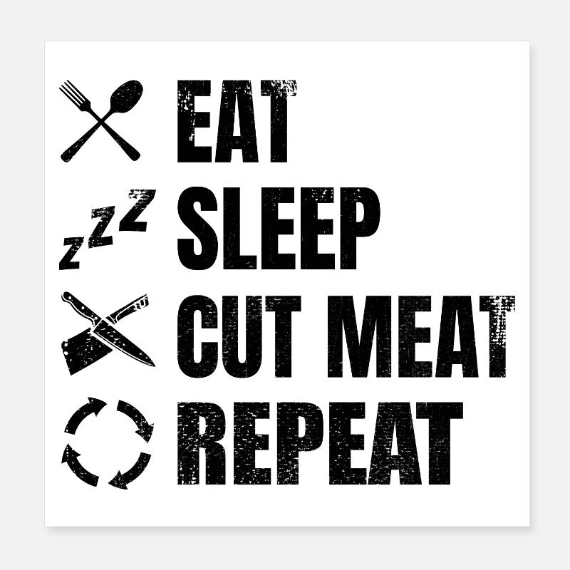 Metzger Spruch Poster 20x20 cm
