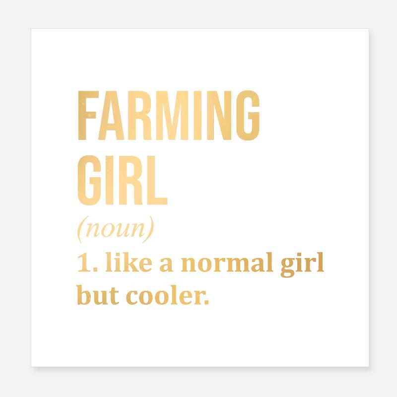Farming Poster 8" x 8" (20x20 cm)