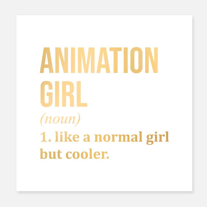 Animation Poster 8" x 8" (20x20 cm)