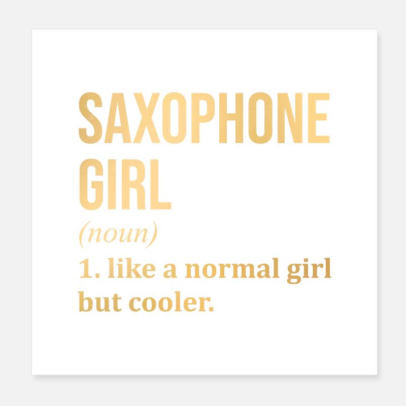 Saxophon Poster 20x20 cm