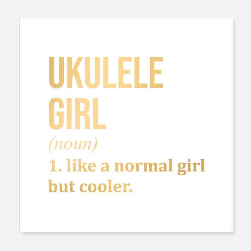 Ukulele Poster 8" x 8" (20x20 cm)