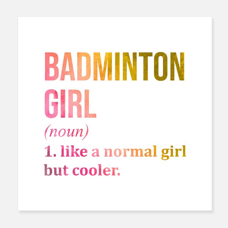 Badminton Poster 20x20 cm